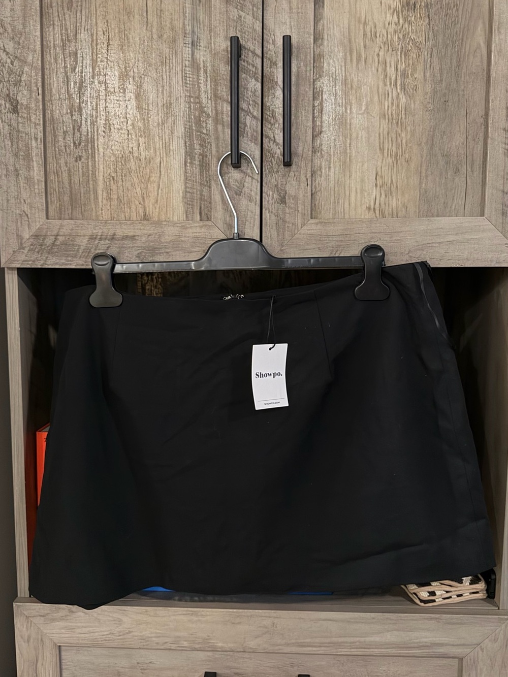 Showpo. Black Mini Skirt with Clean Hem
